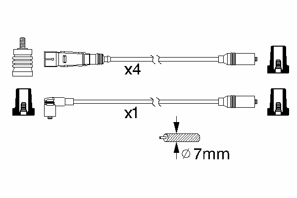 Комплект высоковольтных проводов BOSCH 0 986 356 320