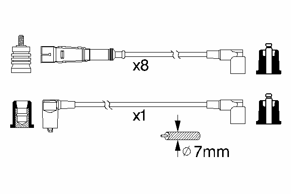 Комплект высоковольтных проводов BOSCH 0 986 356 330