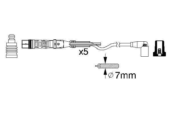 Комплект высоковольтных проводов BOSCH 0 986 356 349