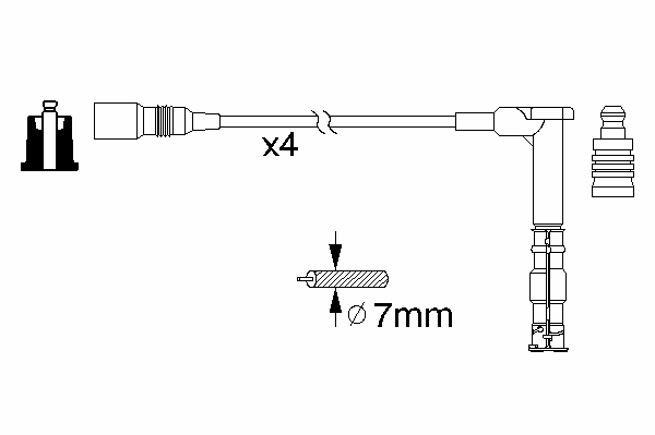 Комплект високовольтних проводів BOSCH 0 986 356 351