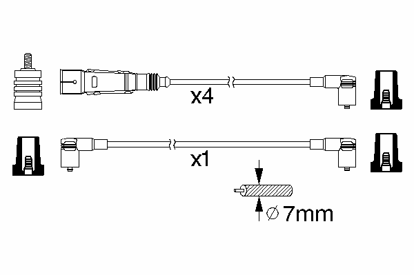 Комплект высоковольтных проводов BOSCH 0 986 356 360