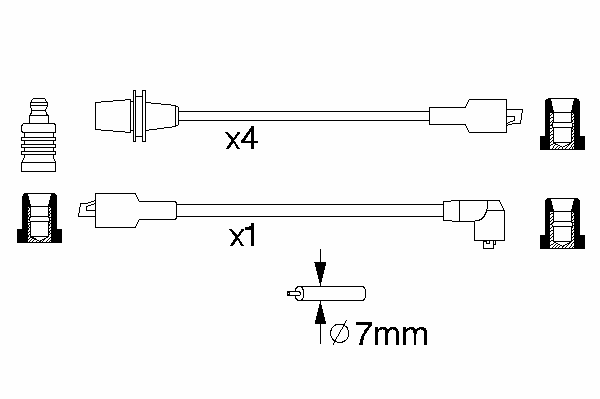 Комплект высоковольтных проводов BOSCH 0 986 356 725