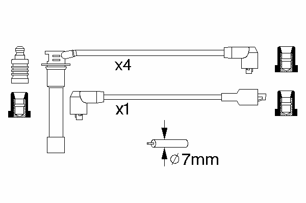 Комплект высоковольтных проводов BOSCH 0 986 356 760