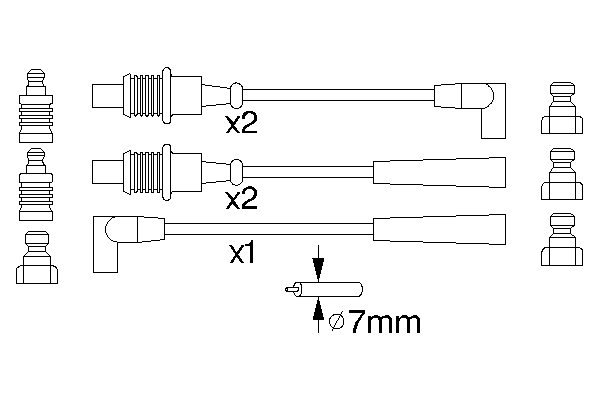 Комплект высоковольтных проводов BOSCH 0 986 356 794