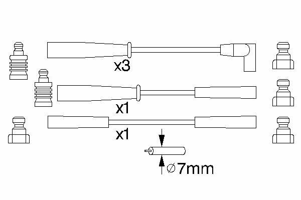 Комплект высоковольтных проводов BOSCH 0 986 356 803