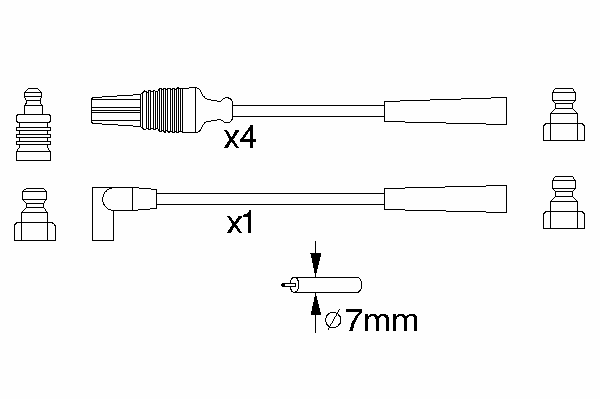 Комплект високовольтних проводів BOSCH 0 986 356 889