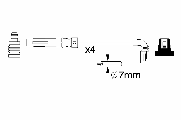 Комплект высоковольтных проводов BOSCH 0 986 356 987