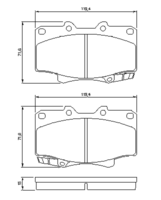 Тормозные колодки BOSCH 0 986 424 134