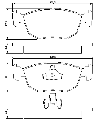 Тормозные колодки BOSCH 0 986 424 200