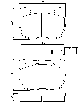Тормозные колодки BOSCH 0 986 424 287