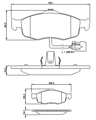 Тормозные колодки BOSCH 0 986 424 359