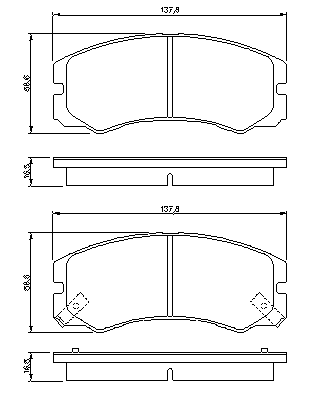 Тормозные колодки BOSCH 0 986 424 366