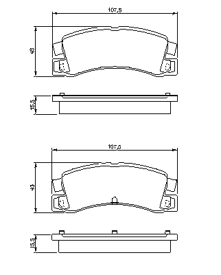 Тормозные колодки BOSCH 0 986 424 383