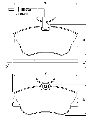 Тормозные колодки BOSCH 0 986 424 451