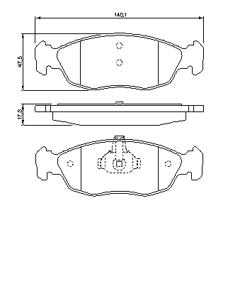 Тормозные колодки BOSCH 0 986 424 452
