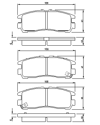 Тормозные колодки BOSCH 0 986 424 467