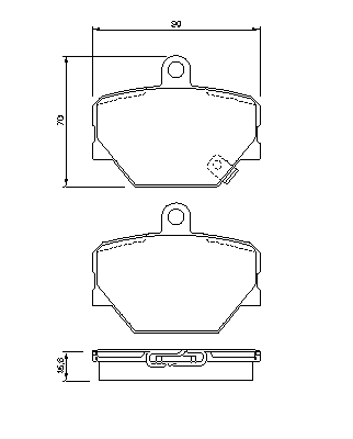 Тормозные колодки BOSCH 0 986 424 471