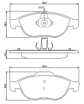 Тормозные колодки BOSCH 0 986 424 507