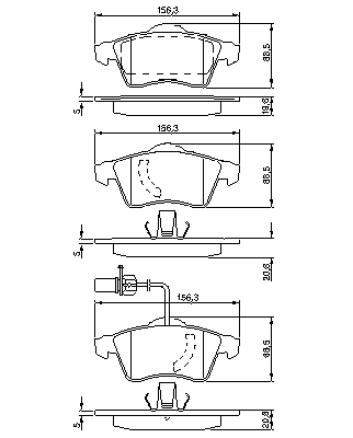 Тормозные колодки BOSCH 0 986 424 537