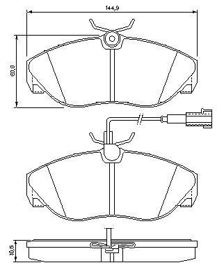 Тормозные колодки BOSCH 0 986 424 556