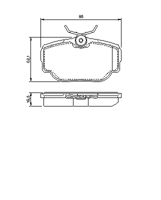 Тормозные колодки BOSCH 0 986 424 564