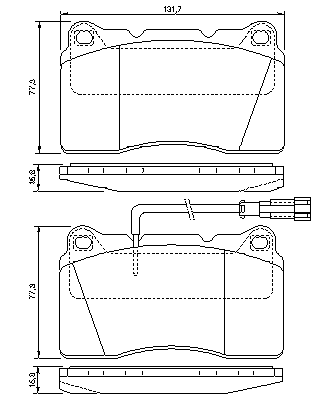 Тормозные колодки BOSCH 0 986 424 577