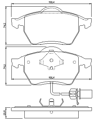 Тормозные колодки BOSCH 0 986 424 633