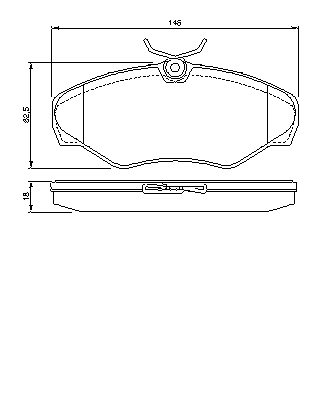 Тормозные колодки BOSCH 0 986 424 636