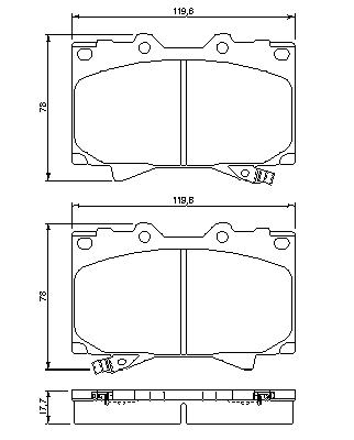 Тормозные колодки BOSCH 0 986 424 640