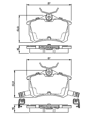 Тормозные колодки BOSCH 0 986 424 661