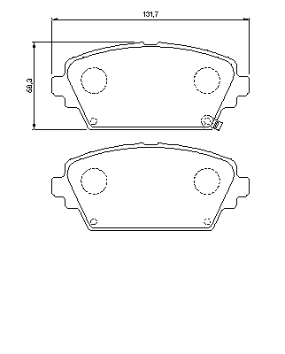 Тормозные колодки BOSCH 0 986 424 663