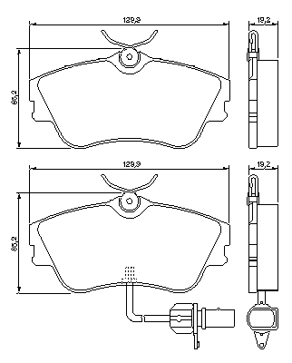 Тормозные колодки BOSCH 0 986 424 672