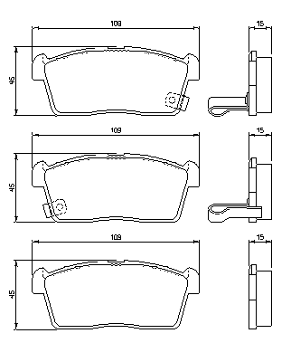 Тормозные колодки BOSCH 0 986 424 695