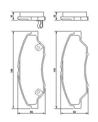 Тормозные колодки BOSCH 0 986 424 696