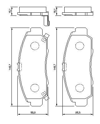 Тормозные колодки BOSCH 0 986 424 722