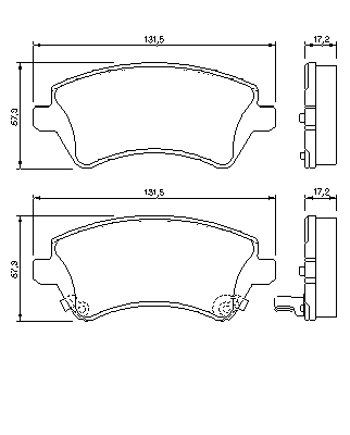 Тормозные колодки BOSCH 0 986 424 735