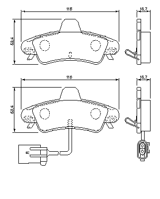 Тормозные колодки BOSCH 0 986 424 745