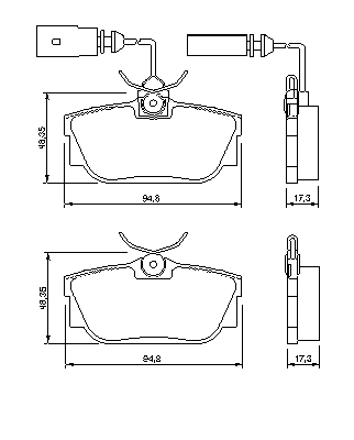 Тормозные колодки BOSCH 0 986 494 051