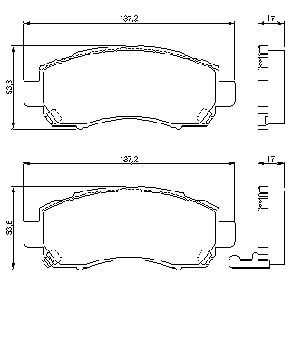 Тормозные колодки BOSCH 0 986 424 770
