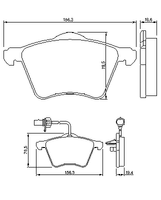 Тормозные колодки BOSCH 0 986 424 780