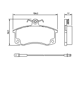 Тормозные колодки BOSCH 0 986 424 783