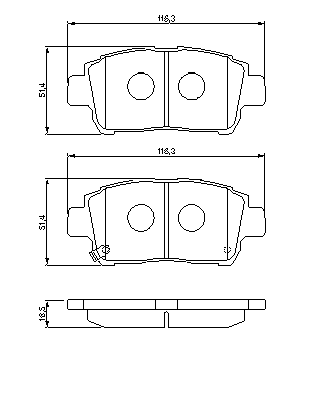 Тормозные колодки BOSCH 0 986 424 803