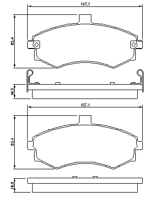 Тормозные колодки BOSCH 0 986 424 810