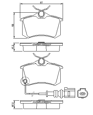 Тормозные колодки BOSCH 0 986 424 813