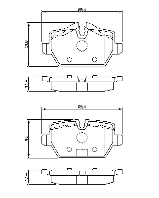 Комплект гальмівних колодок, дискові гальма BOSCH 0 986 424 820