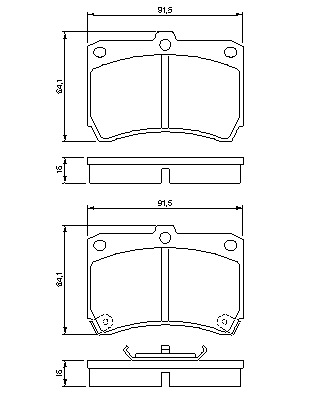 Тормозные колодки BOSCH 0 986 460 390