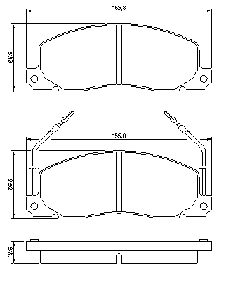 Тормозные колодки BOSCH 0 986 460 946