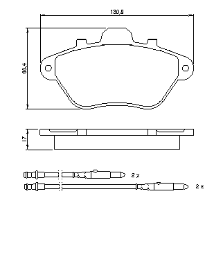Тормозные колодки BOSCH 0 986 460 950