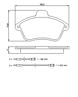 Тормозные колодки BOSCH 0 986 460 951
