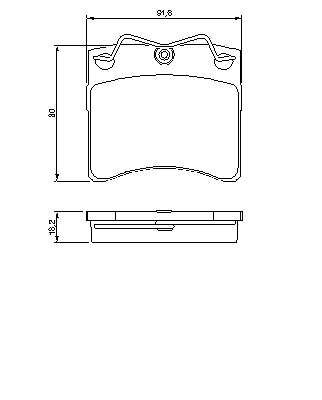 Тормозные колодки BOSCH 0 986 460 954